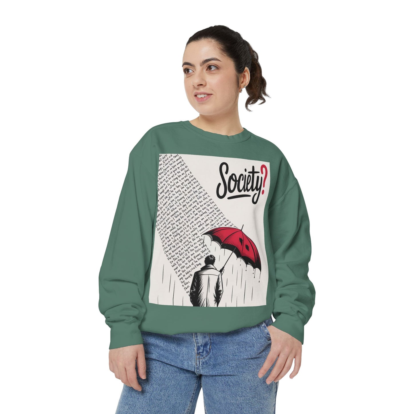 Thought-Provoking Unisex Sweatshirt - Society? Design, Cozy Gift, Casual Wear, Inspirational Apparel, Perfect for All Seasons