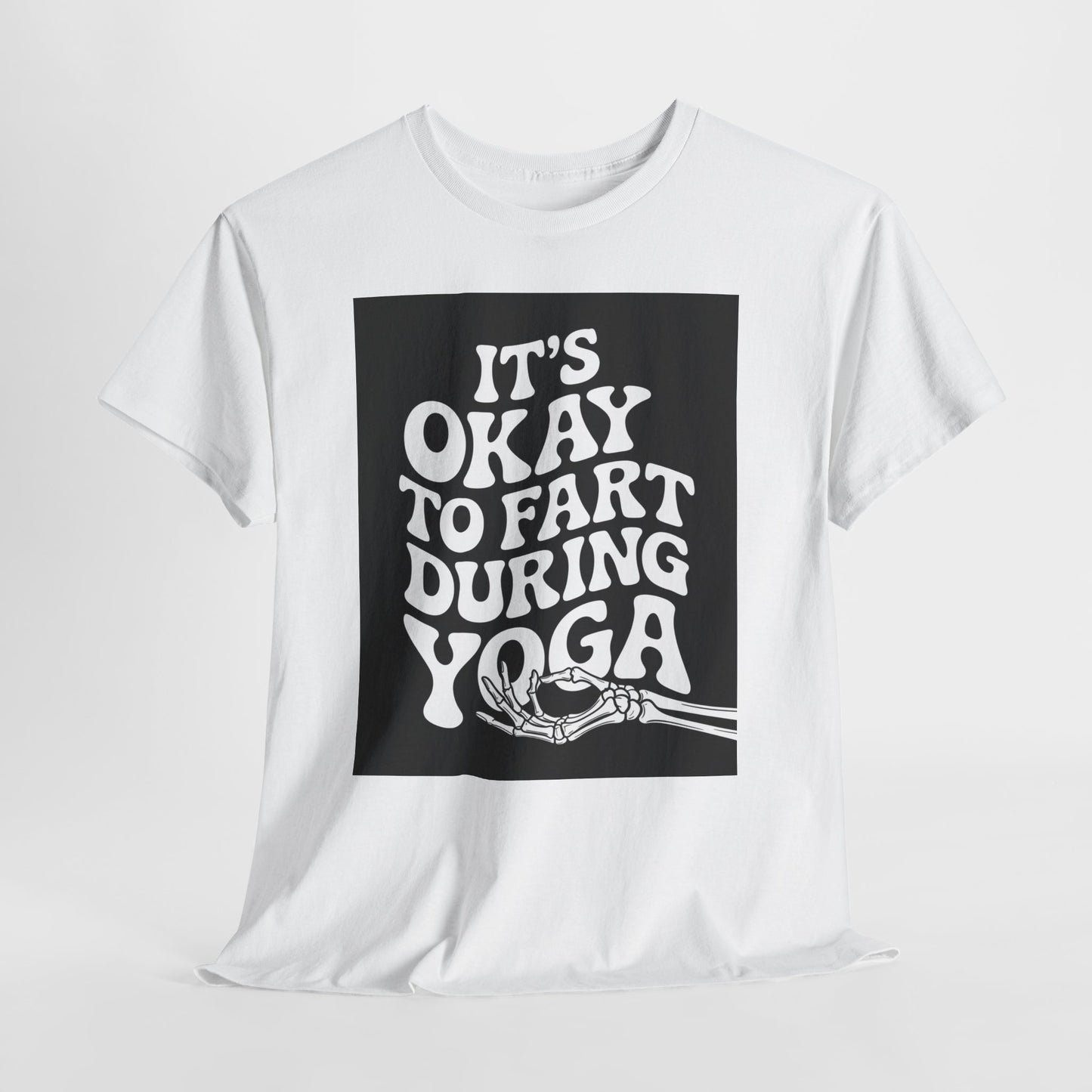 Unisex Humor Tee - 'It's Okay to Fart During Yoga' - Perfect for Yoga Enthusiasts, Fun Gift for Friends, Workout Shirt, Laughs at Class