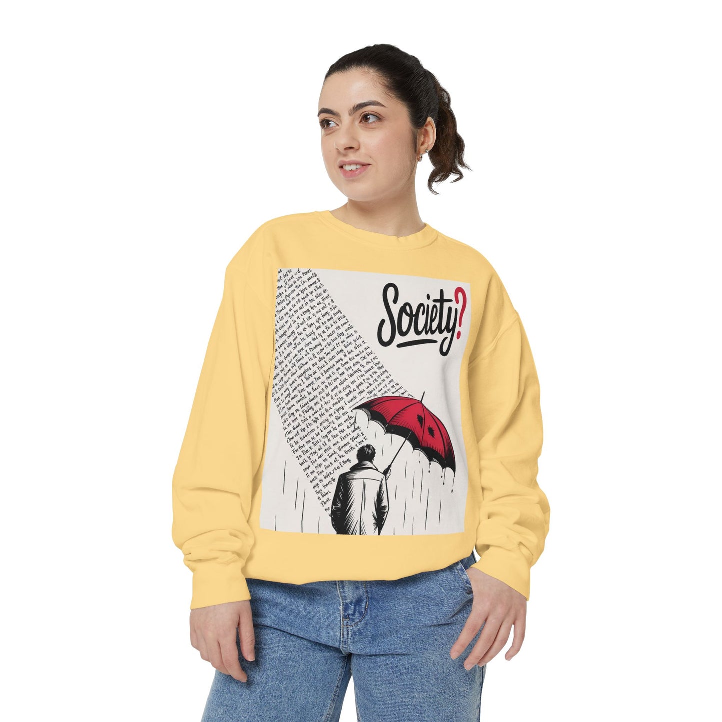 Thought-Provoking Unisex Sweatshirt - Society? Design, Cozy Gift, Casual Wear, Inspirational Apparel, Perfect for All Seasons