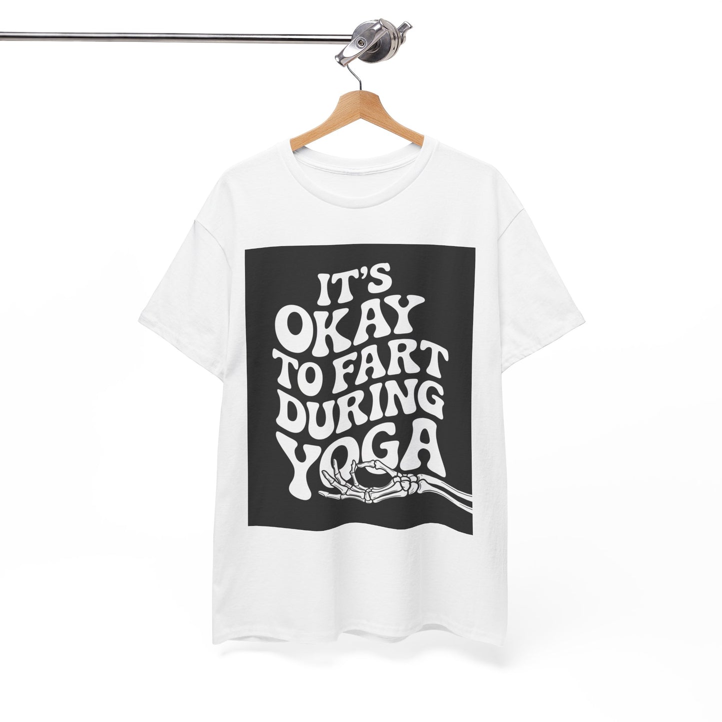 Unisex Humor Tee - 'It's Okay to Fart During Yoga' - Perfect for Yoga Enthusiasts, Fun Gift for Friends, Workout Shirt, Laughs at Class