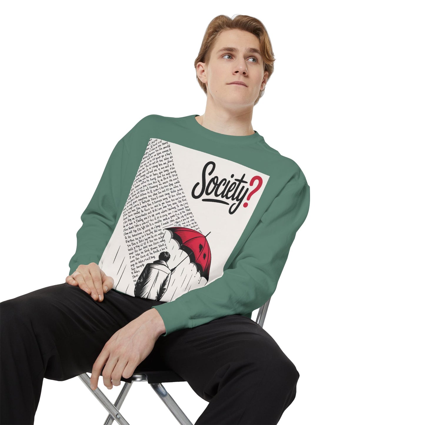 Thought-Provoking Unisex Sweatshirt - Society? Design, Cozy Gift, Casual Wear, Inspirational Apparel, Perfect for All Seasons