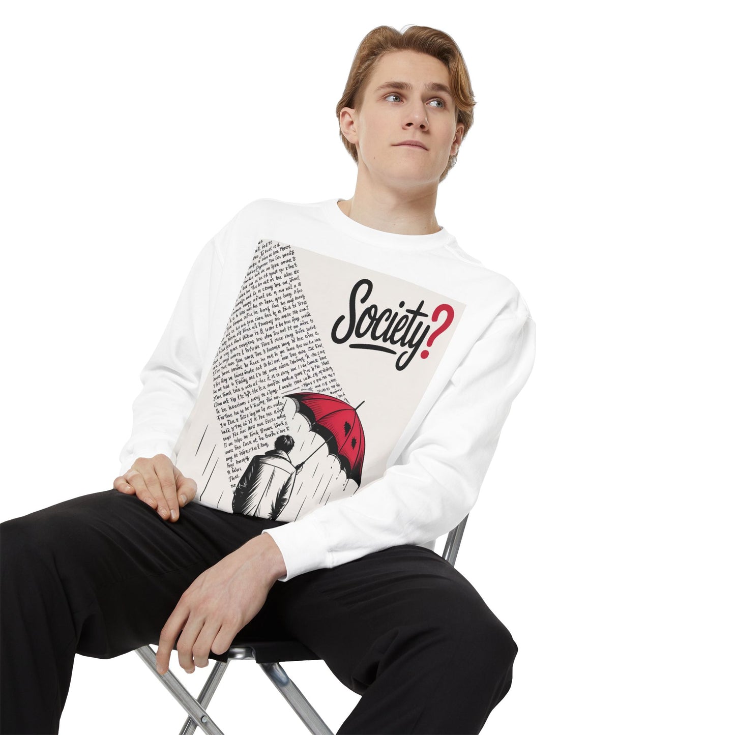 Thought-Provoking Unisex Sweatshirt - Society? Design, Cozy Gift, Casual Wear, Inspirational Apparel, Perfect for All Seasons