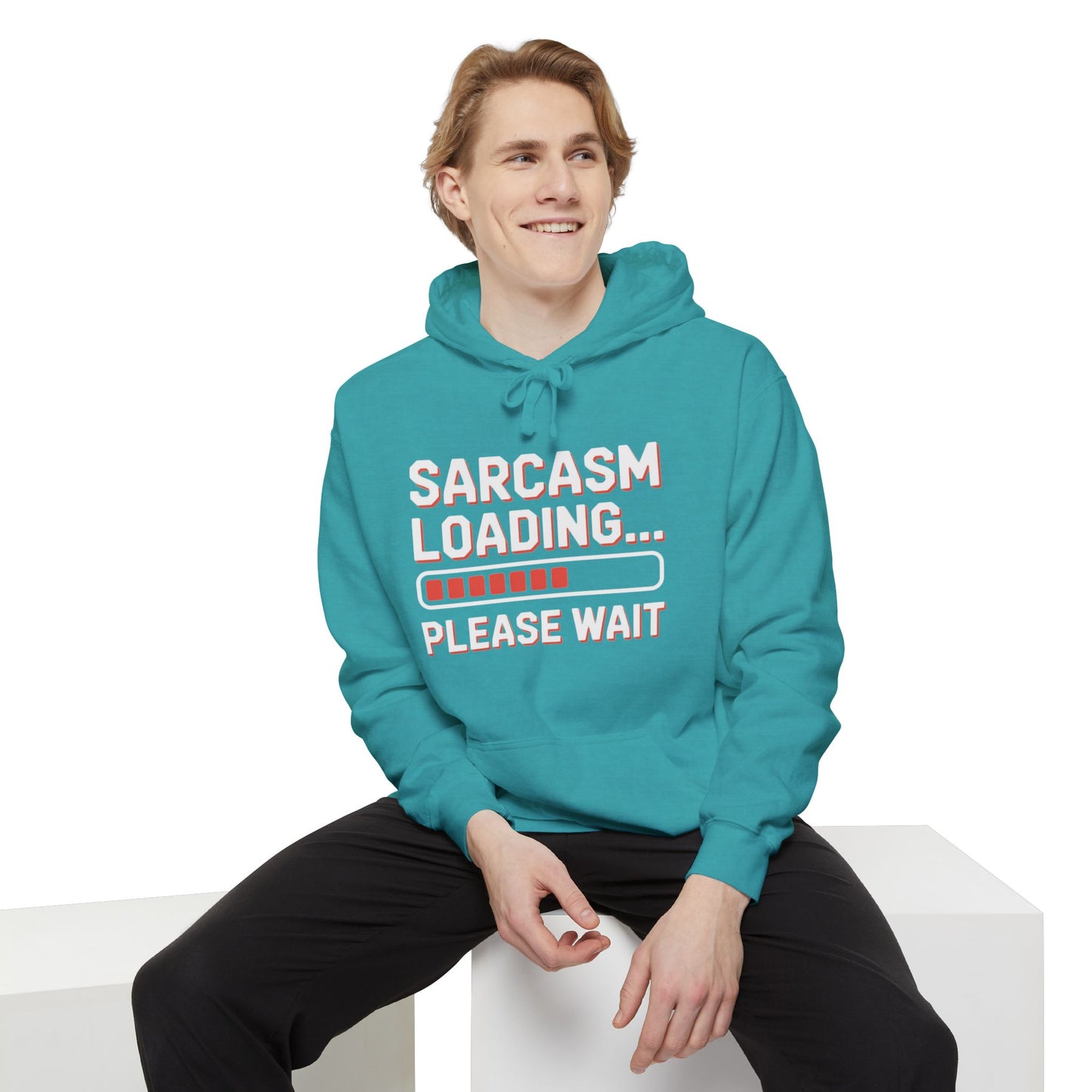Humorous Unisex Hoodie - "Sarcasm Loading... Please Wait"