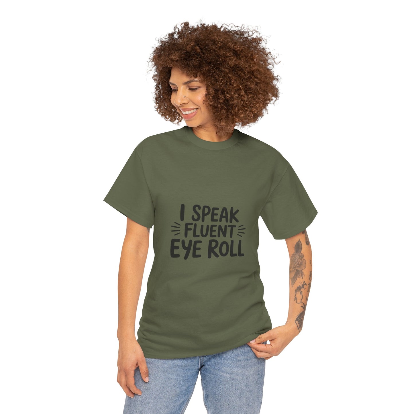 Fluent Eye Roll Tee for Sarcastic Humor Lovers