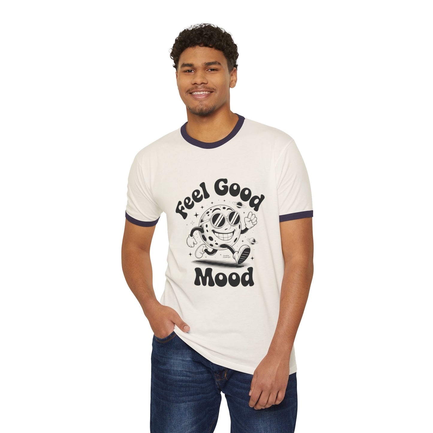 Feel Good Ringer T-Shirt Design