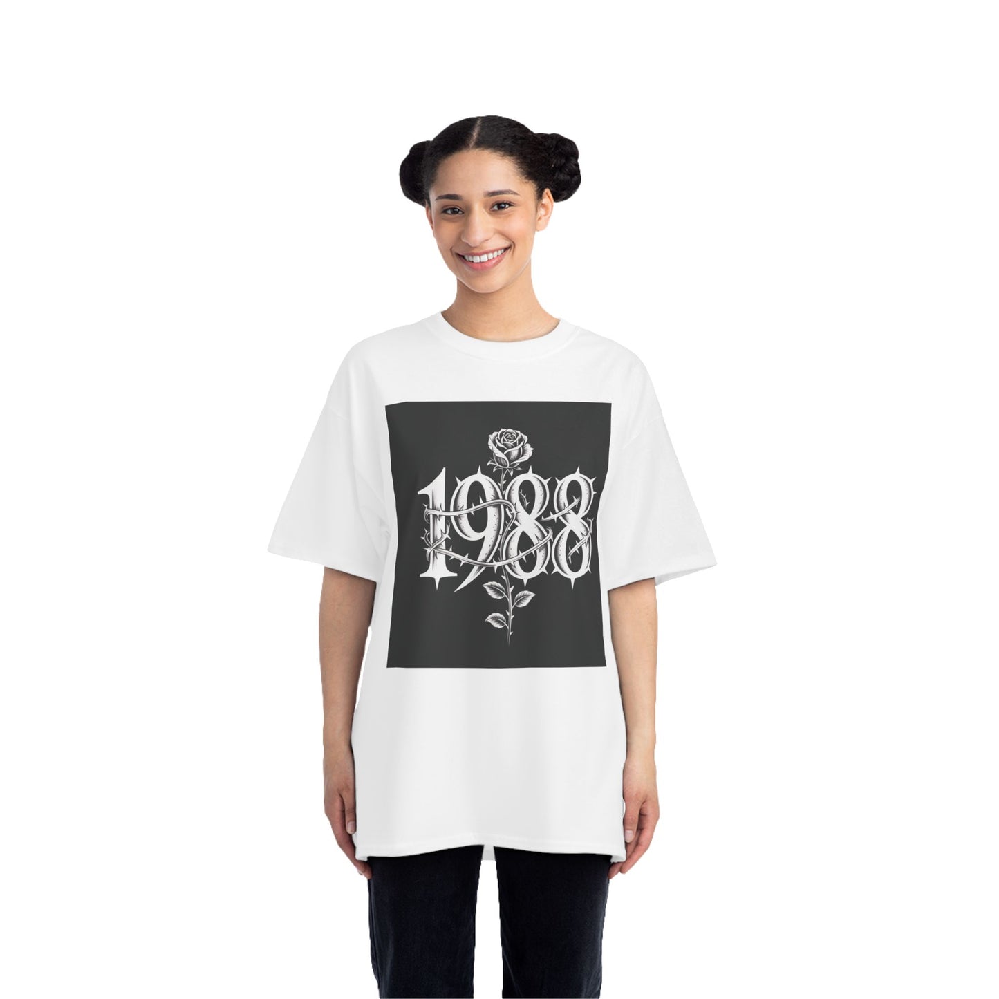 Vintage 1988 Rose T-Shirt, Retro Graphic Tee, Gift for Birthdays, Casual Style, Unisex Apparel