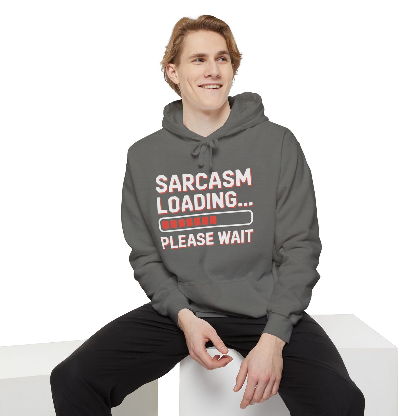 Humorous Unisex Hoodie - "Sarcasm Loading... Please Wait"