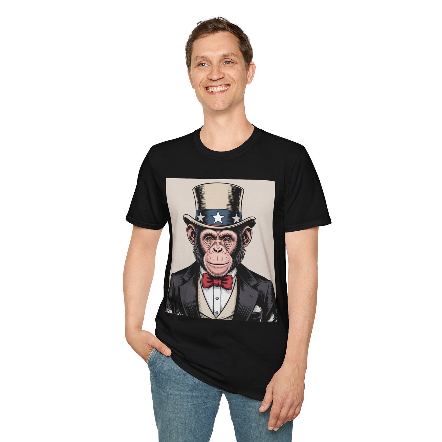 Monkey T-Shirt Design - Unisex Softstyle T-Shirt