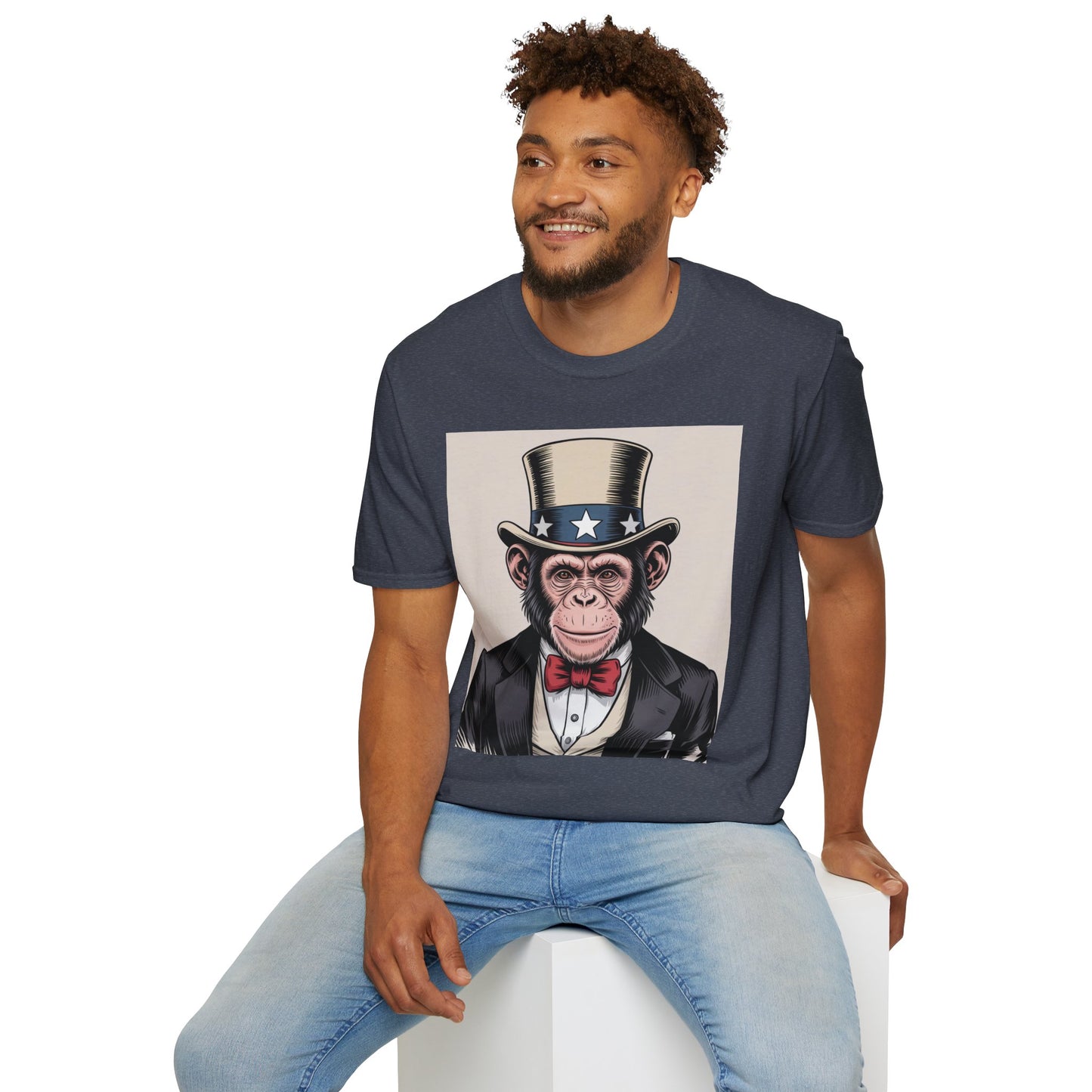 Monkey T-Shirt Design - Unisex Softstyle T-Shirt