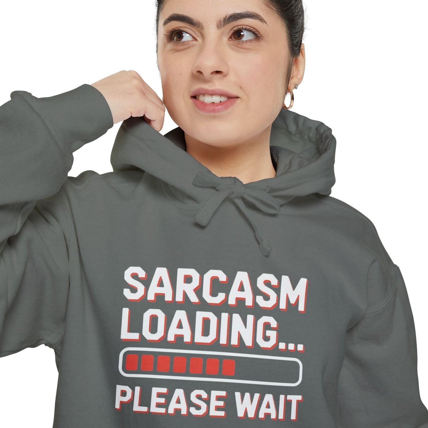 Humorous Unisex Hoodie - "Sarcasm Loading... Please Wait"