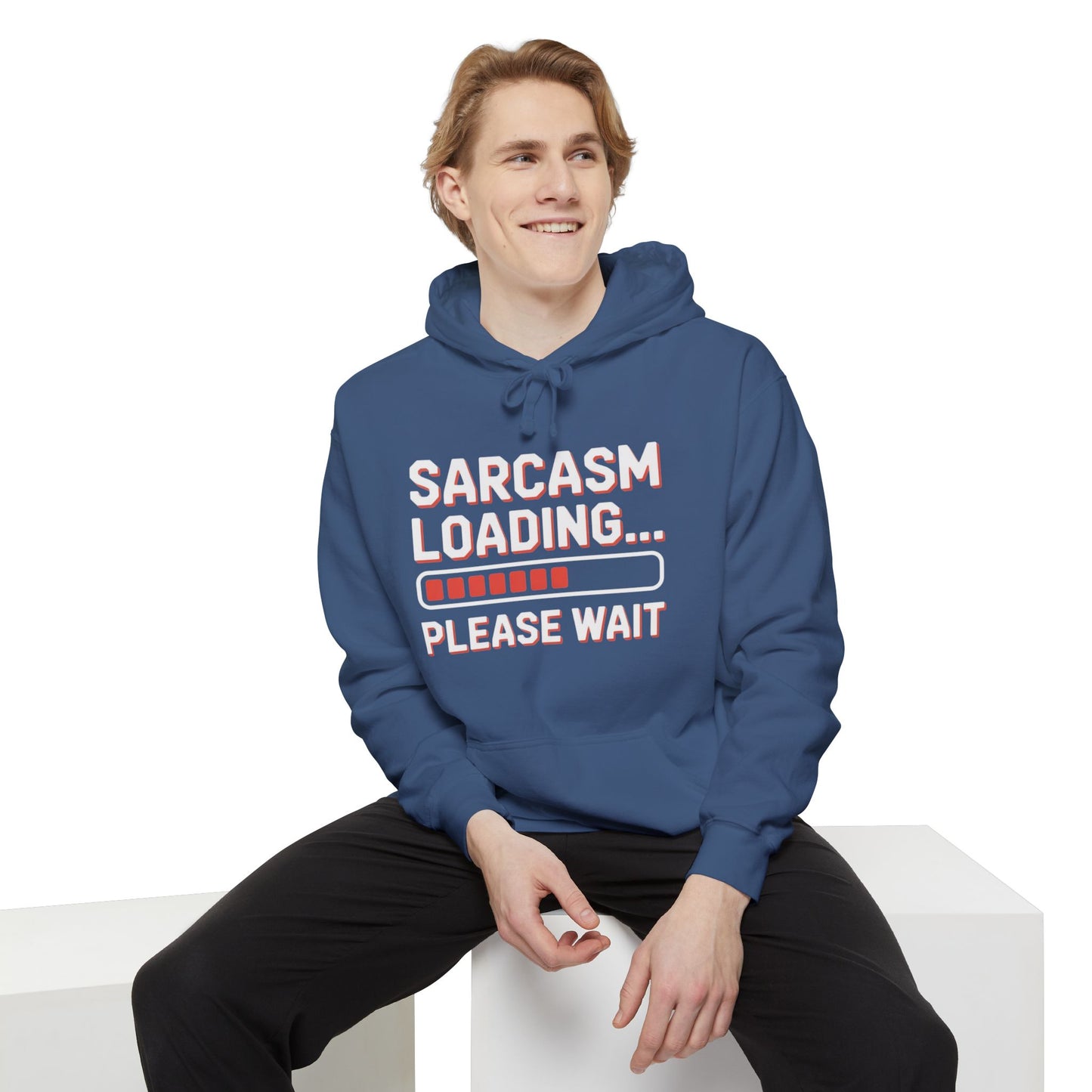 Humorous Unisex Hoodie - "Sarcasm Loading... Please Wait"