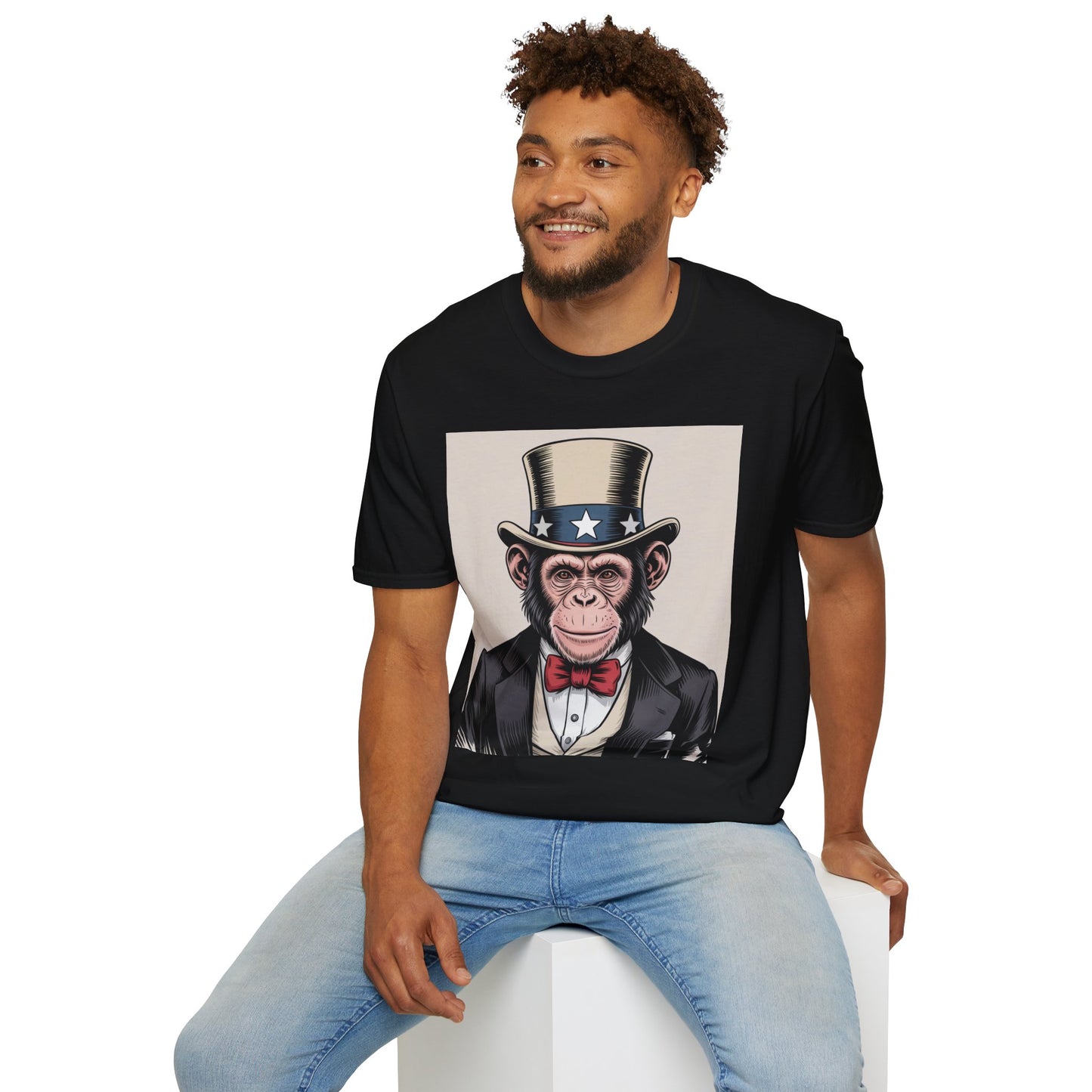 Monkey T-Shirt Design - Unisex Softstyle T-Shirt