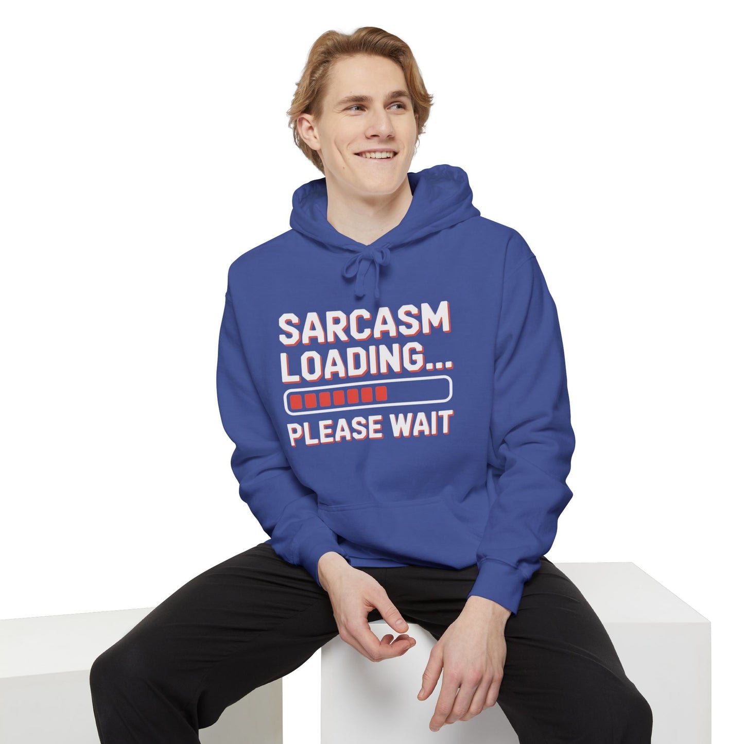 Humorous Unisex Hoodie - "Sarcasm Loading... Please Wait"