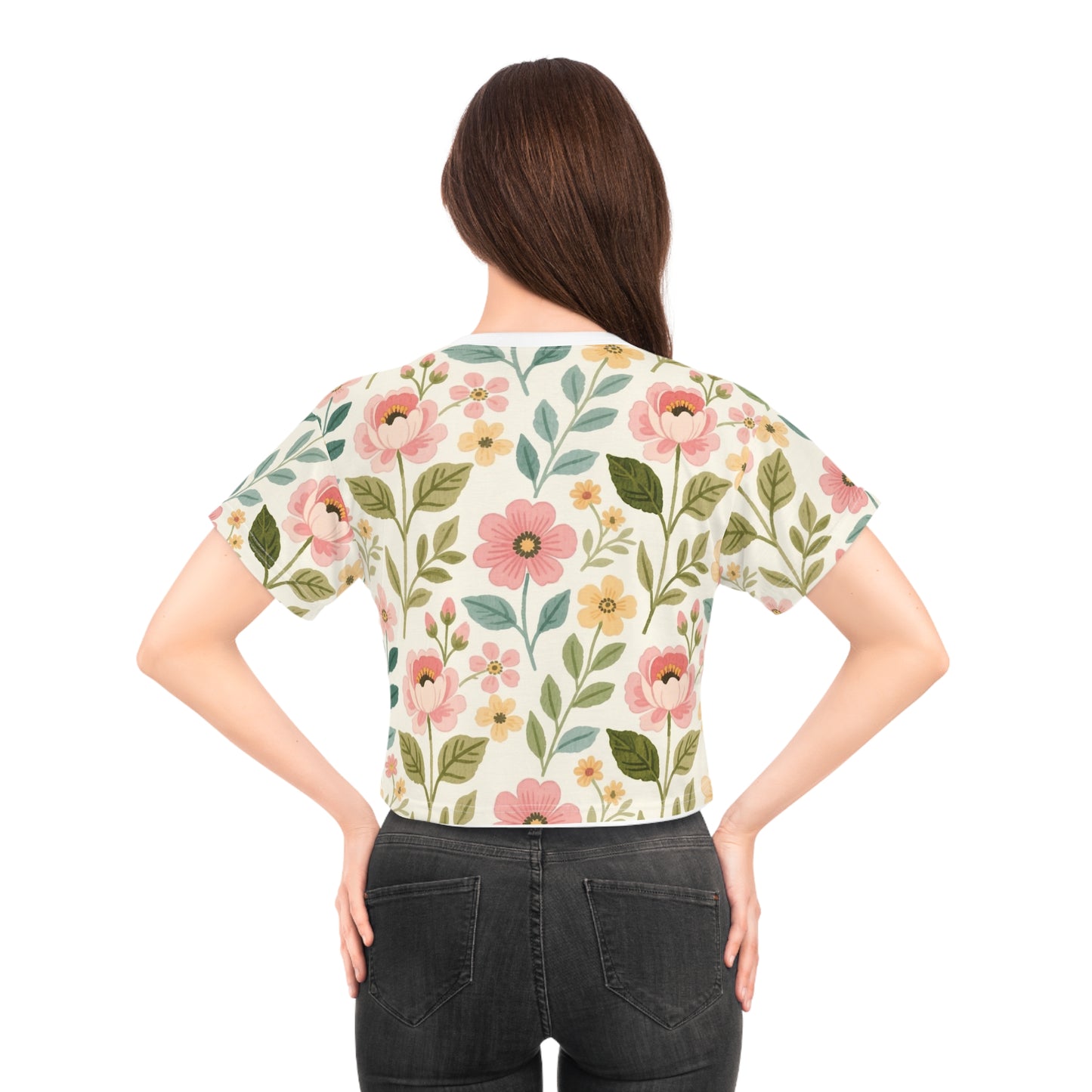 Pattern Design Crop Tee for Women