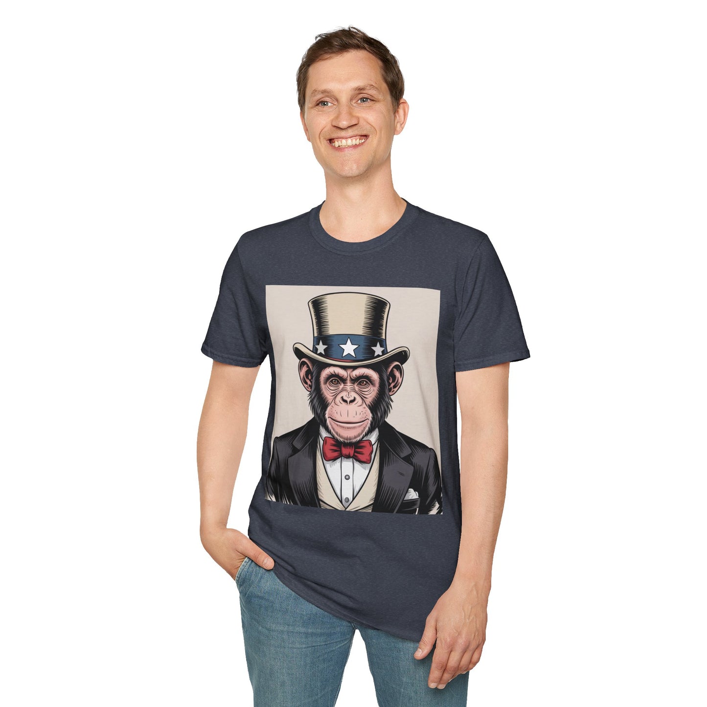 Monkey T-Shirt Design - Unisex Softstyle T-Shirt