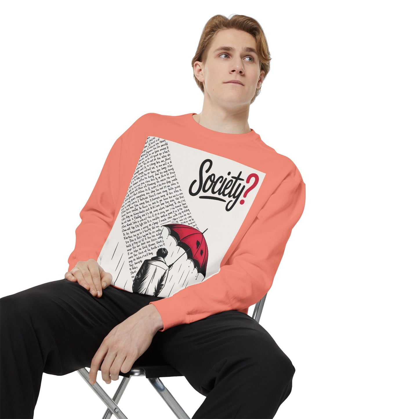 Thought-Provoking Unisex Sweatshirt - Society? Design, Cozy Gift, Casual Wear, Inspirational Apparel, Perfect for All Seasons