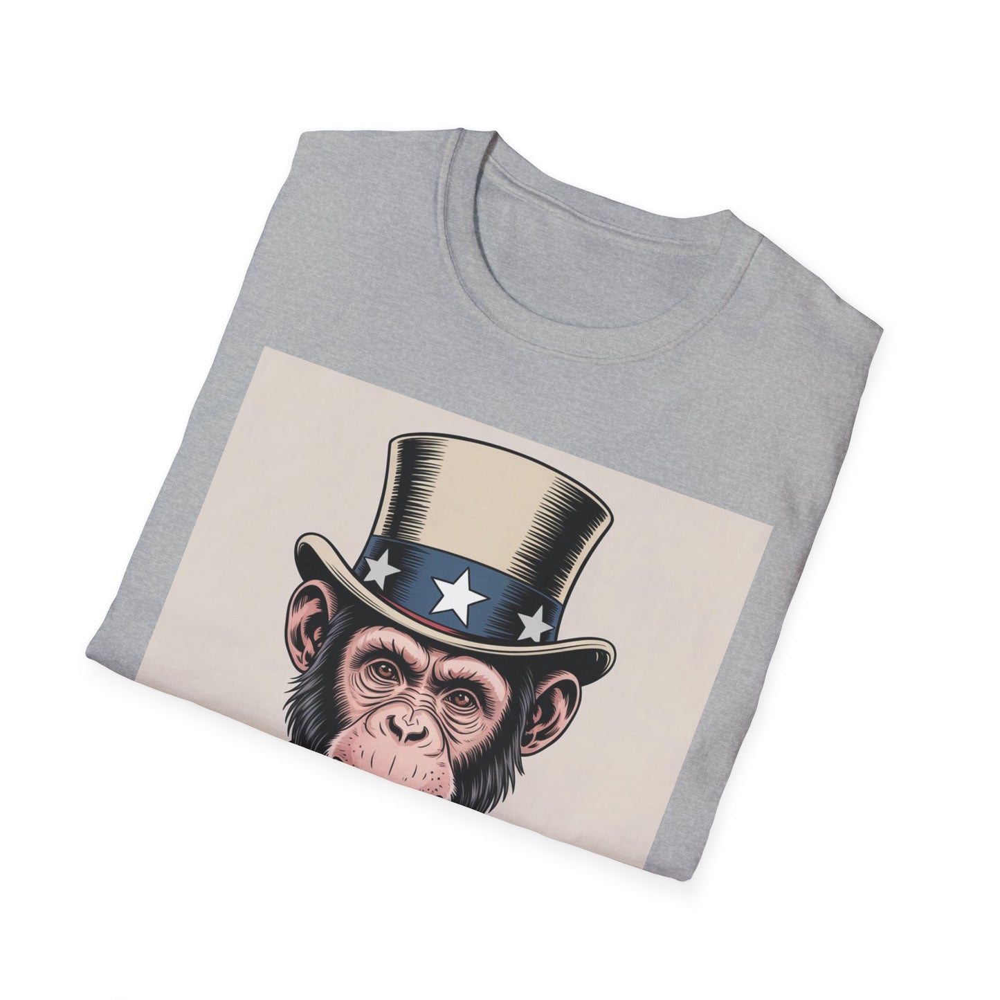 Monkey T-Shirt Design - Unisex Softstyle T-Shirt