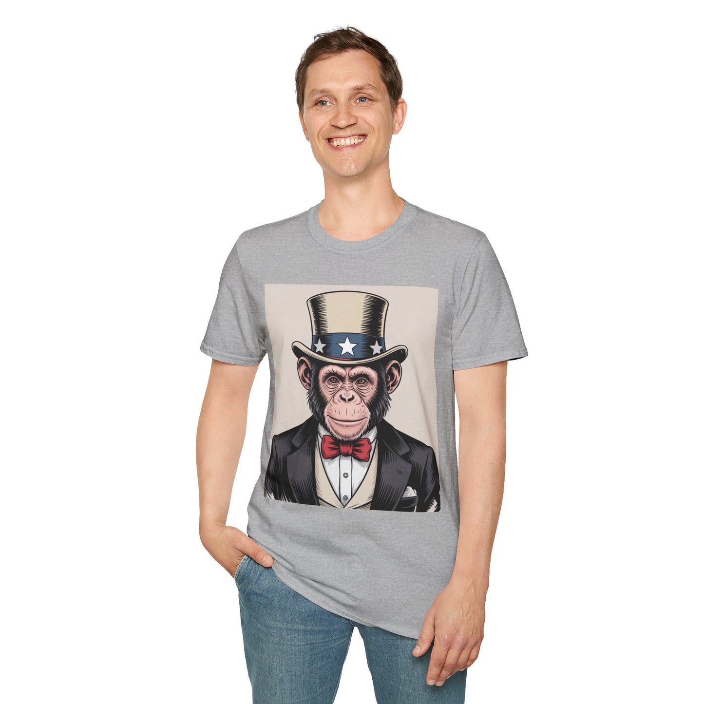 Monkey T-Shirt Design - Unisex Softstyle T-Shirt