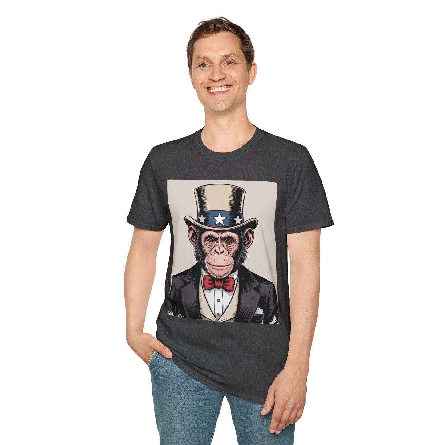 Monkey T-Shirt Design - Unisex Softstyle T-Shirt