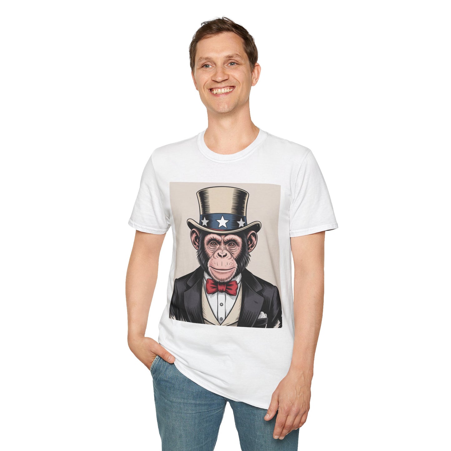 Monkey T-Shirt Design - Unisex Softstyle T-Shirt