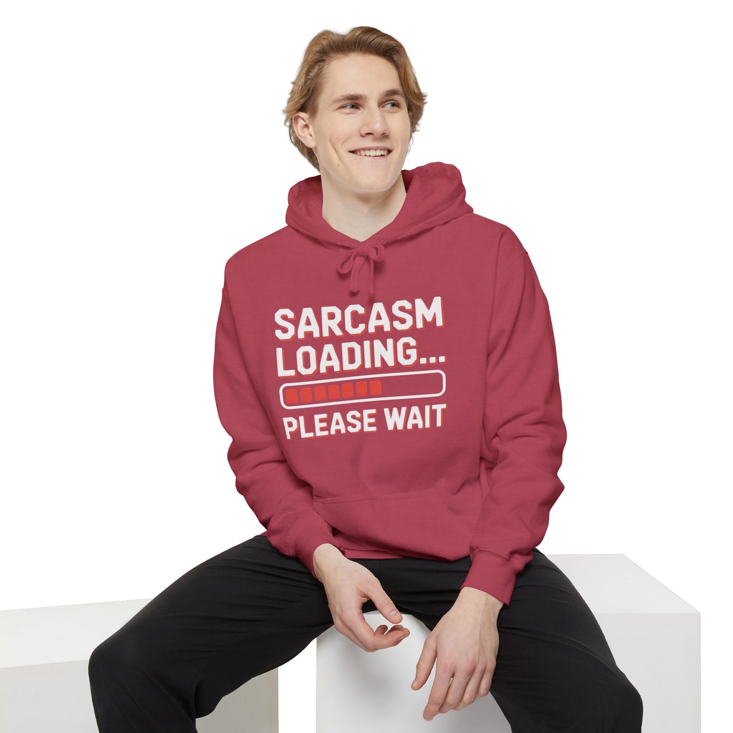 Humorous Unisex Hoodie - "Sarcasm Loading... Please Wait"