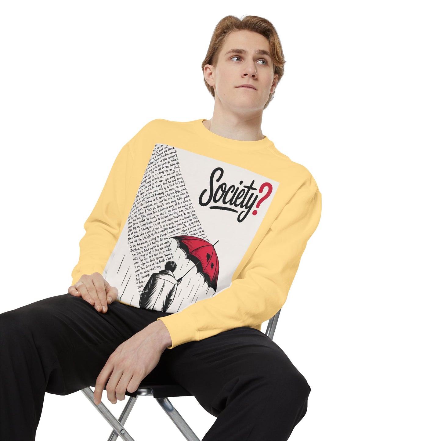 Thought-Provoking Unisex Sweatshirt - Society? Design, Cozy Gift, Casual Wear, Inspirational Apparel, Perfect for All Seasons