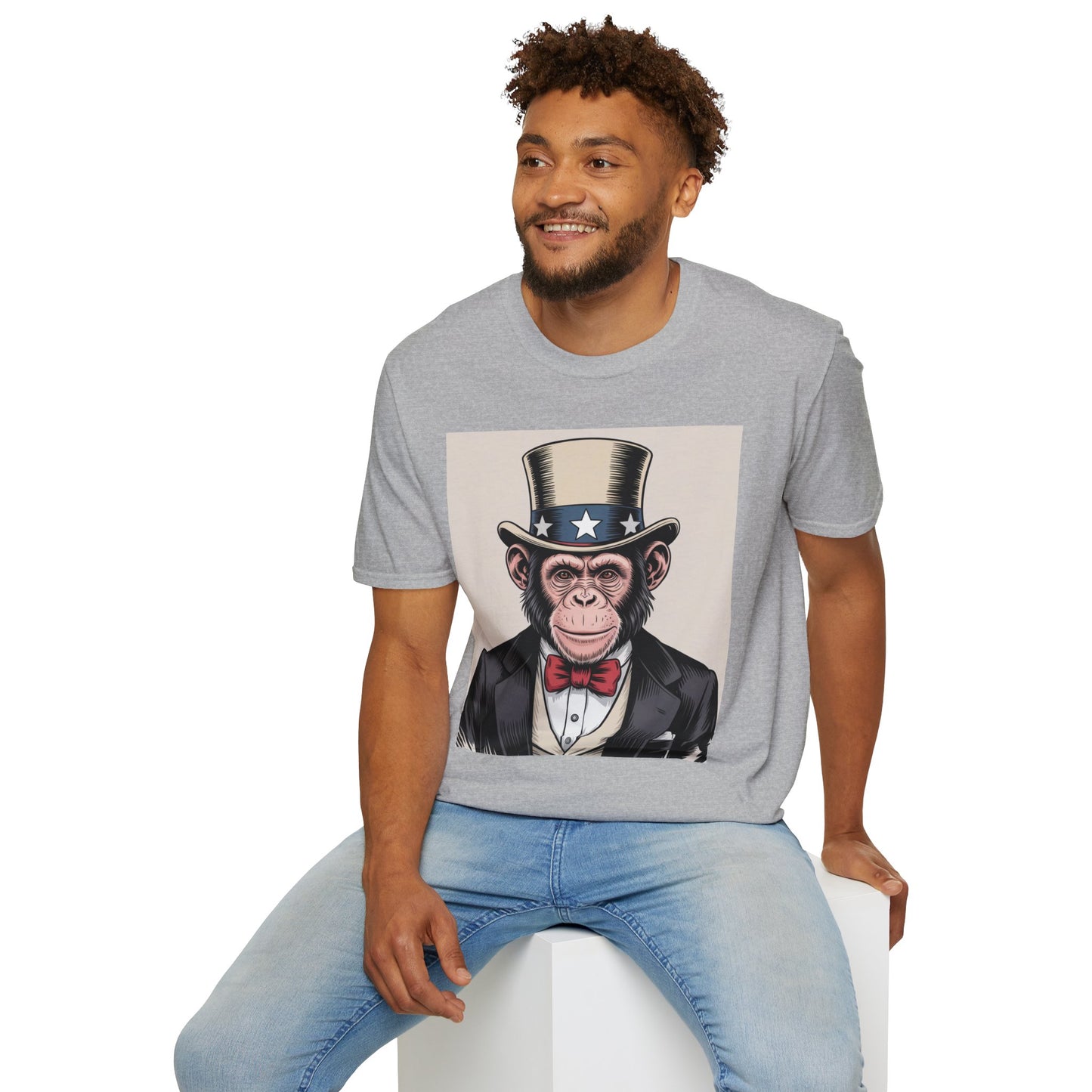 Monkey T-Shirt Design - Unisex Softstyle T-Shirt