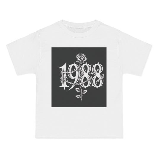 Vintage 1988 Rose T-Shirt, Retro Graphic Tee, Gift for Birthdays, Casual Style, Unisex Apparel