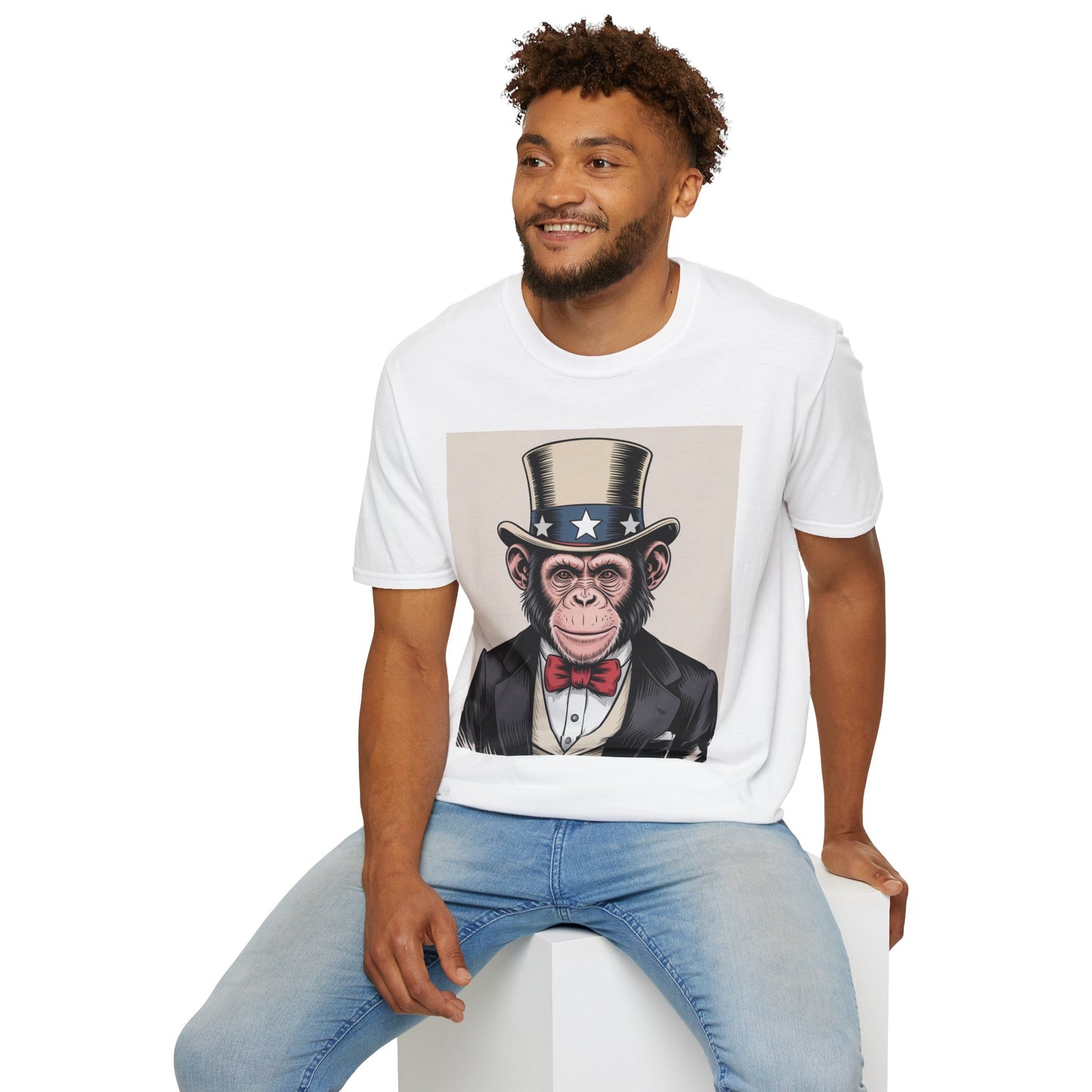 Monkey T-Shirt Design - Unisex Softstyle T-Shirt
