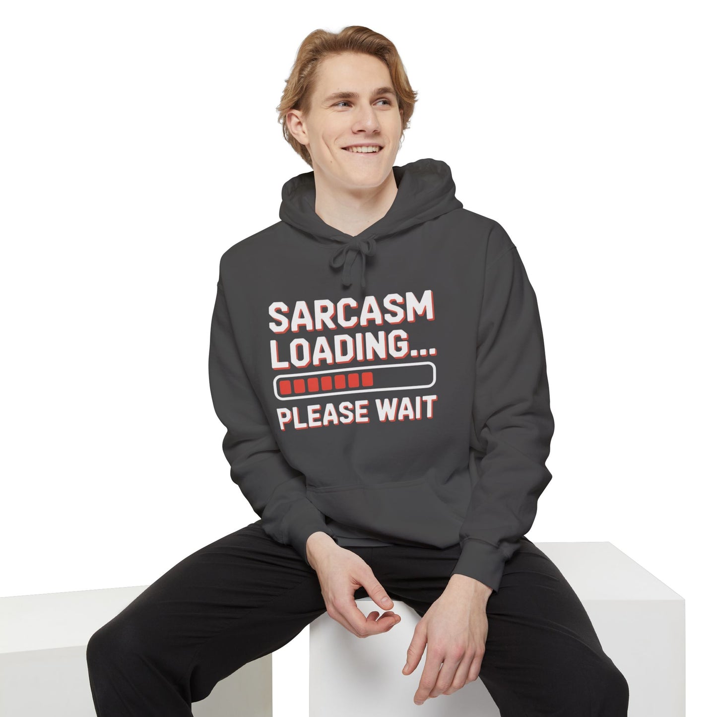 Humorous Unisex Hoodie - "Sarcasm Loading... Please Wait"