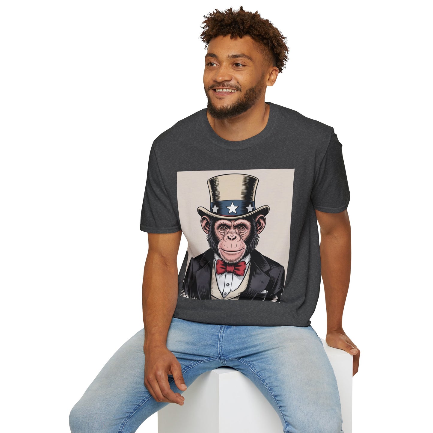 Monkey T-Shirt Design - Unisex Softstyle T-Shirt